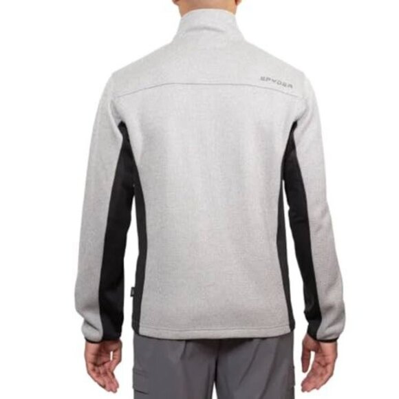 Spyder Men's Relaxed Fit Full Zip Jacket, L, Gray, New - Picture 5 of 13